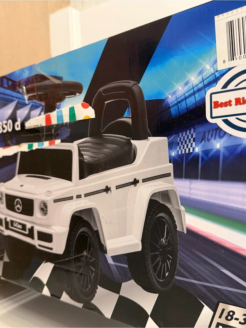 Ride-On Toy Car for Kids - White